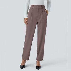 Halara NWT High Waisted Pocket Solid Work Tapered Pants Size M